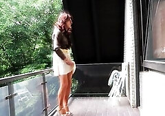 tranny flogging jerking off outdoor ejaculation