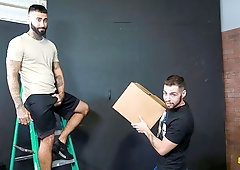 Rikk York and Jack Winters fucking after their shift