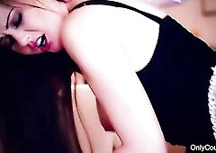 Excited maid Tina Kay devours and jumps on her boss's hard schlong