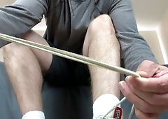 POV shoe slave licks dirty kicks and worships master's footwear