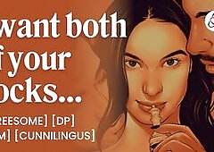 ASMR Audio Porn: MFM Threesome, Double Penetration & Pussy Worship with Your Bestie