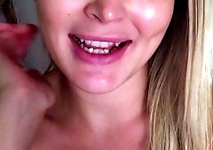 Naked Blonde Teen Girl Pussy Masturbation On Webcam