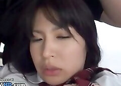 Lovely college babe fucked hard by horny men