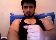 Hung Turk muscle jerkoff