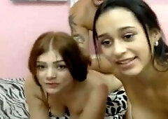 Rough Amateur Threesome With Babes