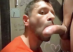 Big cock shemale fucks guy in a club