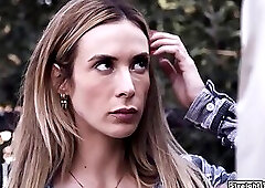 Stepdad n stepson make an escort squirt