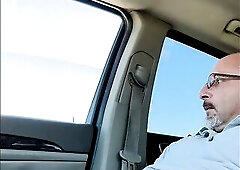 Stud masturbating and cumming in public