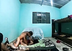 Eating my wife's most good ally's booty bareback and banging her snatch
