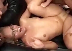 bukkake orgy with german chicks