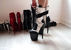 Shoe Fetish Stripper Heel Try On