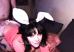 Hawt Bunny Hotty Deepthroats for a BIGGEST Facial