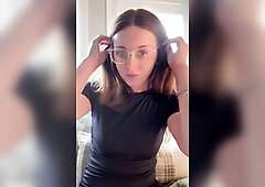 Chick in Glasses Tells U How to Jack off!