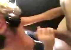 hot tgirl sucking huge cock in back of car