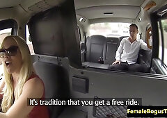 Woman Taxi Driver Takes A Facial After Fucking Her Passenger In The Backseat