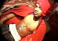 Black thug wanks off