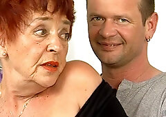 Redhead granny captivates with daring hairy passion in thrilling intimate play