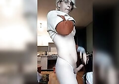 Trap in hose is very lustful and plays with her clitty