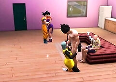 *PARODY* Goku and Vegeta Come to a conclusion to Try Out Eachothers Wives Bulma and ChiChi