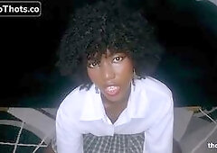 ebonybarbii student mocks your tiny dick