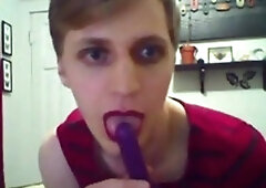 Twink Crossdresser Cums Hard