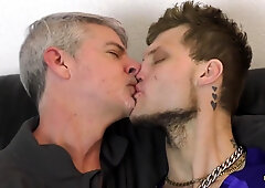 Richard Lennox And Jake Skittles Voraciously Kissing Each Other