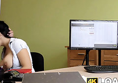 Huge-Boobed unexperienced rectally handled by enormous dicked loan agent