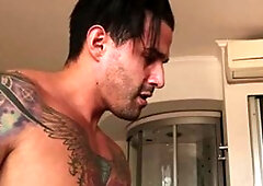 Bromo - Luciano among tattooed Peter bareback doggy fucking