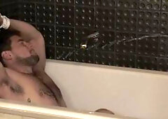 Bromo - Tattooed american hunk Addison Graham playing with big dick Aspen