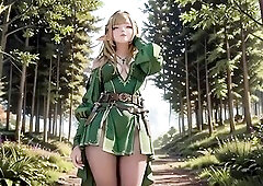 When the freshness of the forest meets the stark purity of white, a intimate dream about a green elf starts. Clothed in that signature off-shoulder gr