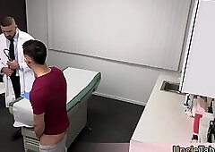 Cute teen guy has a never ending erection so hes going to see the doctor