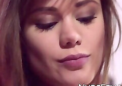 Natural tits beauty Caprice shows off her perfect body solo