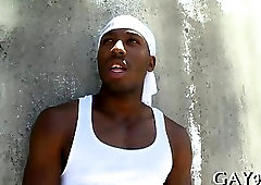 Hot white & black gay sex