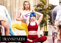 Trans Yoga Teacher Emma Rose Gets Caught Fucking Jewelz Blu In A Public Yoga Class!