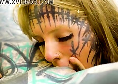 Rock-Angels Tattooed Lesbo Sex toy Goth, Alt, Hippie, Spit Tongue