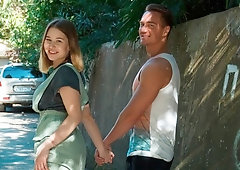 Cute and lusty teen Amalia Davis enjoys intensive anal porn