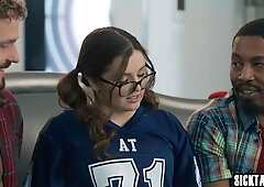 Teenage double teamed during the match