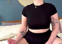 Lifting up my skirt to fuck myself