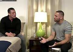 MenOver30.com - Tattooed latino couple jerking big dick