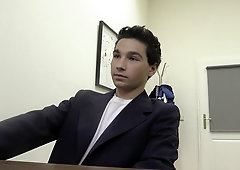 Fancy young boy earns a load during a casting session