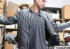 Young perp given a lesson by LP officer