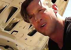 Small tits tgirl hitchhiker Khloe Kay suck and is barebacked