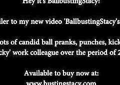 BallbustingStacy Ballbusting Pranks Trailer, Public Humiliation Laughable Dressed Ball Punching Kicking