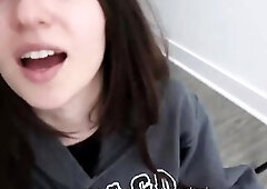 Wicked brunette hair in spandex panties is touching herself instead of doing her every single day workut routine