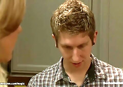 Masked Husband Fucks Bound Busty Wife