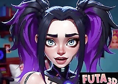 FUTANARI 3DX - Large Tit Alternative Robot Deepthroat & Cowgirl