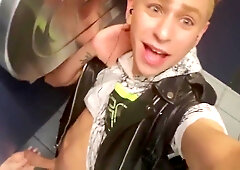 Stranger Reaches Under Stall To Grab Daniel Haussers Cock