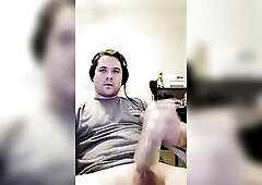 Jax Stone gooning at home spraying cum everywhere