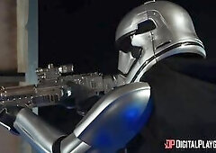 Kylo Ren is a little winy floozy and gets easily defeated by Luke's light side of the power.  Yet captain Phasma had to be defeated by other mean