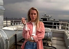 Lustful Bitch Almost Swallowed a Guy's Dick Right on the Street